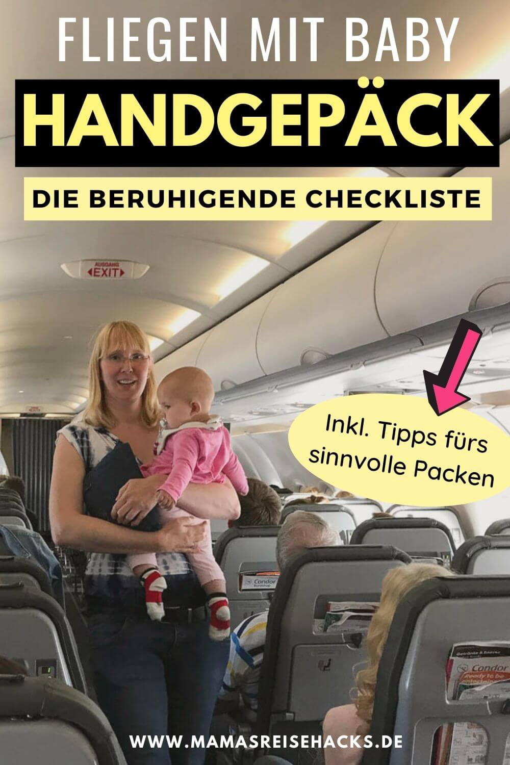 Fliegen mit Baby - die Beruhigende Checkliste fürs Handgepäck